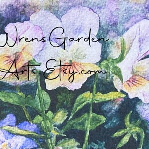 Handmade Card, Pansy Hand-painted Watercolor Print image 4