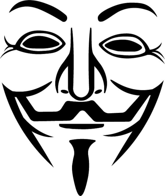 Guy Fawkes mask clipart/clip art/Anonymous clip | Etsy