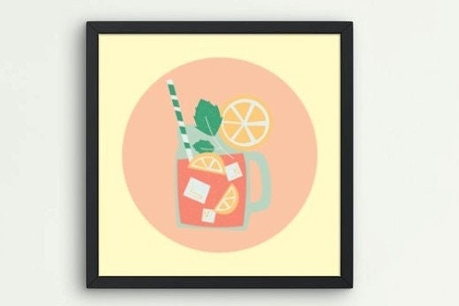 Poster Cocktails - summer time, Wall Art, Gifts & Merchandise