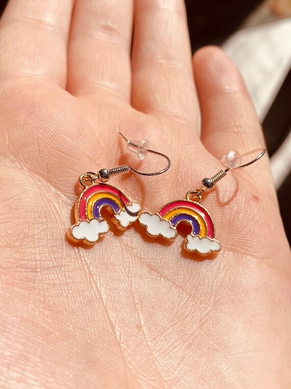 Etsy rainbow earrings discount