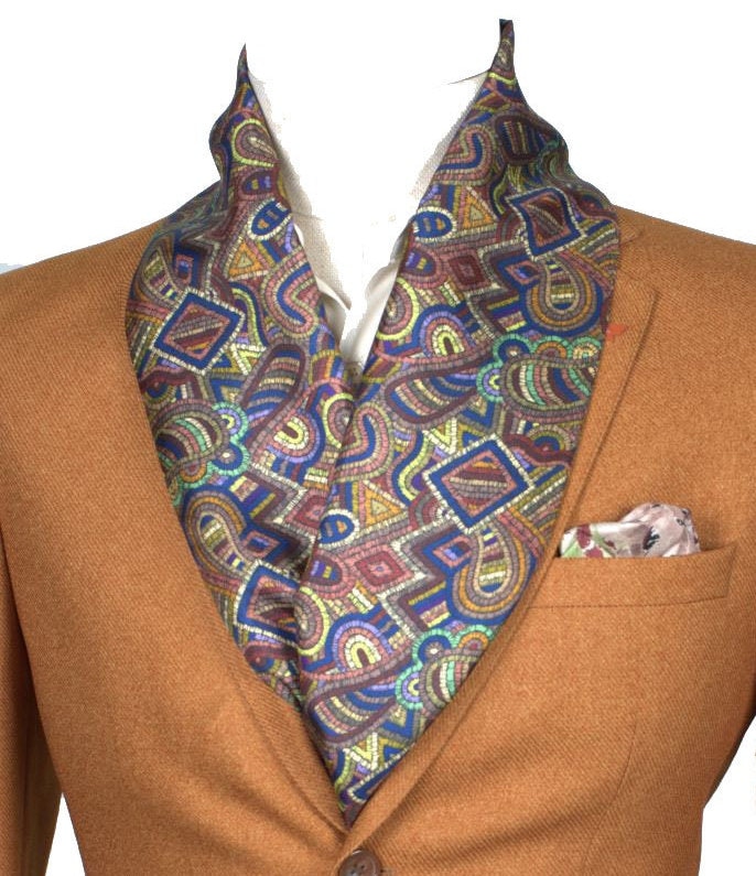 Zeus Claret Red Twill Silk Scarf