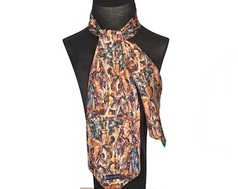 Aphrodite Brown Ascot Men&#39;s Scarf