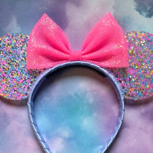 Resin Mouse Ears, Pink Orchid Resin Mouse Ears