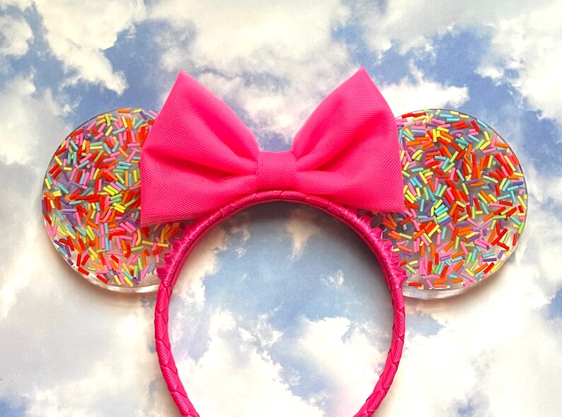 Resin Mouse Ears, Rainbow Sprinkles Resin Mouse Ears image 1