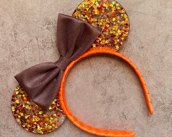 Fall Leaves Resin Mouse Ears, Resin Mouse Ears