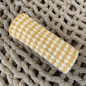 Torchon turc double face à pompons jaune gummo - Collection les citoyens de la plage - cadeau débarbouillette à main en coton bohème bohème