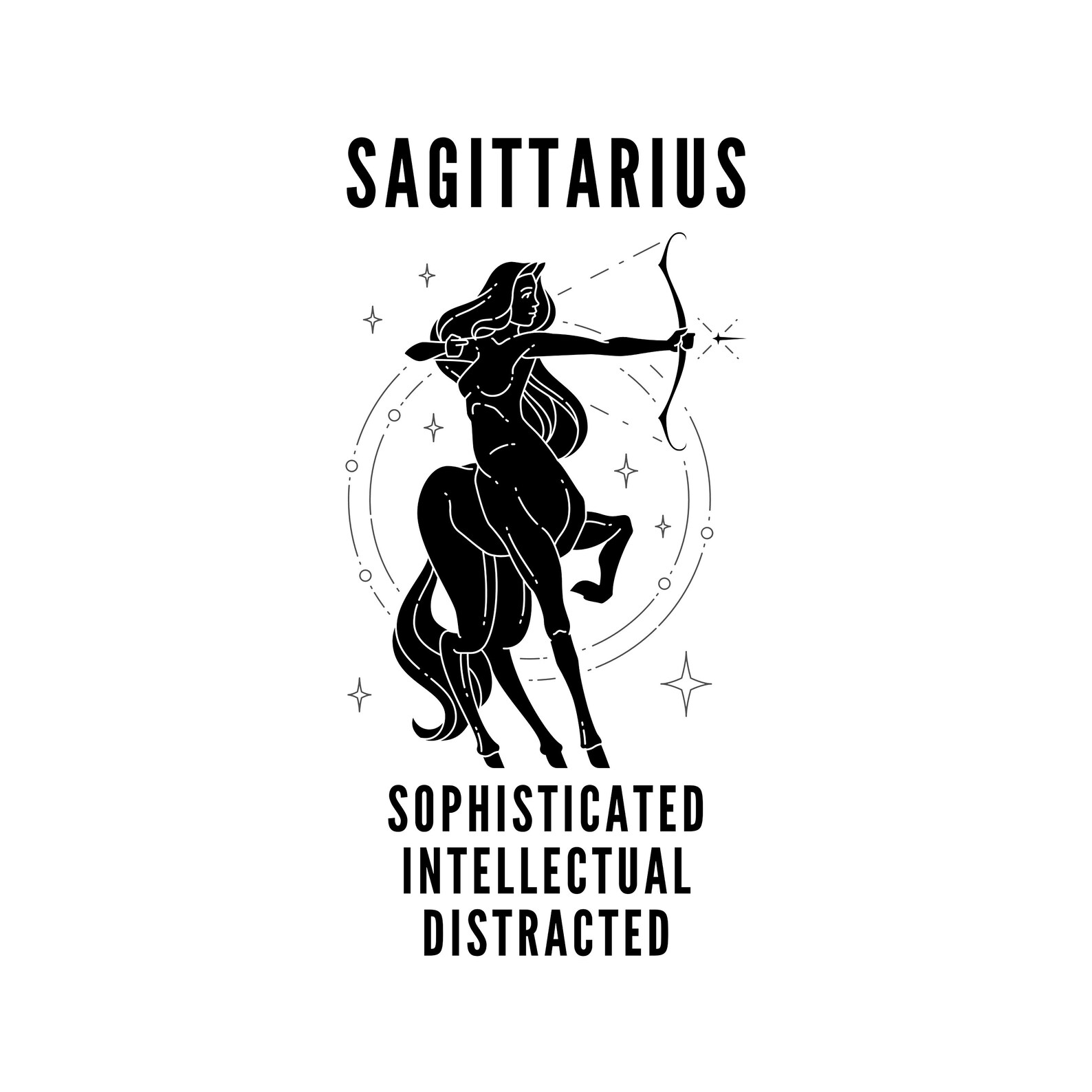 Sagittarius Zodiac Print Downloadable Print Home Decor Wall Etsy