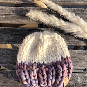 Newborn 100% Merino Wool Hand-Knitted Beanie | Newborn Hat | Wool Hat for baby | Hand Knit| Baby Hat