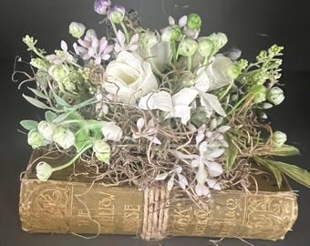 Tiny Whites and a Vintage Book