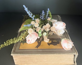 Tiny Roses and a Vintage Book
