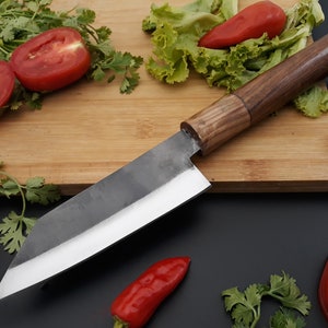 12&quot; Nakiri Vegetable Knife J2 Stainless Steel Japanese Knife with Double Tone Ash Wood + Rose Wood Handle Best Anniversary Gift for Her