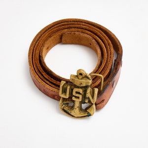 Brass Us Navy Buckle 