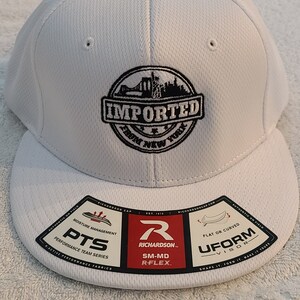 Imported from New York - Richardson Baseball Style Flexfit hat - White