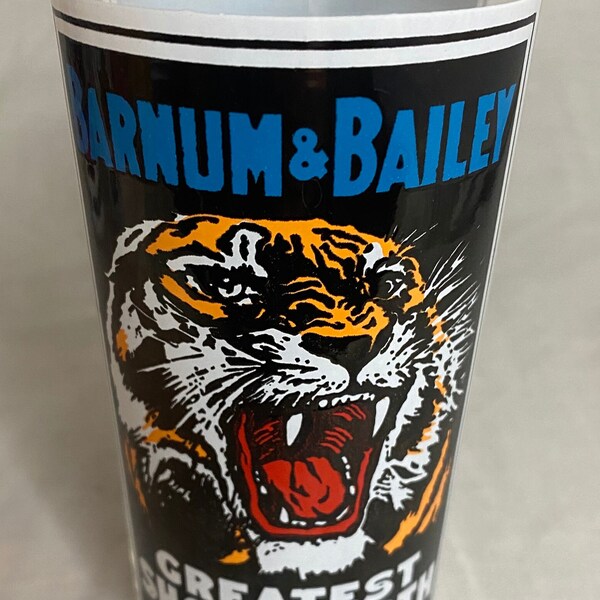 Barnum and Bailey Circus Glass Tumbler - Greatest Show on Earth - 1975 - Pepsi Collector Series - 100th Anniversary - Ringling Brothers