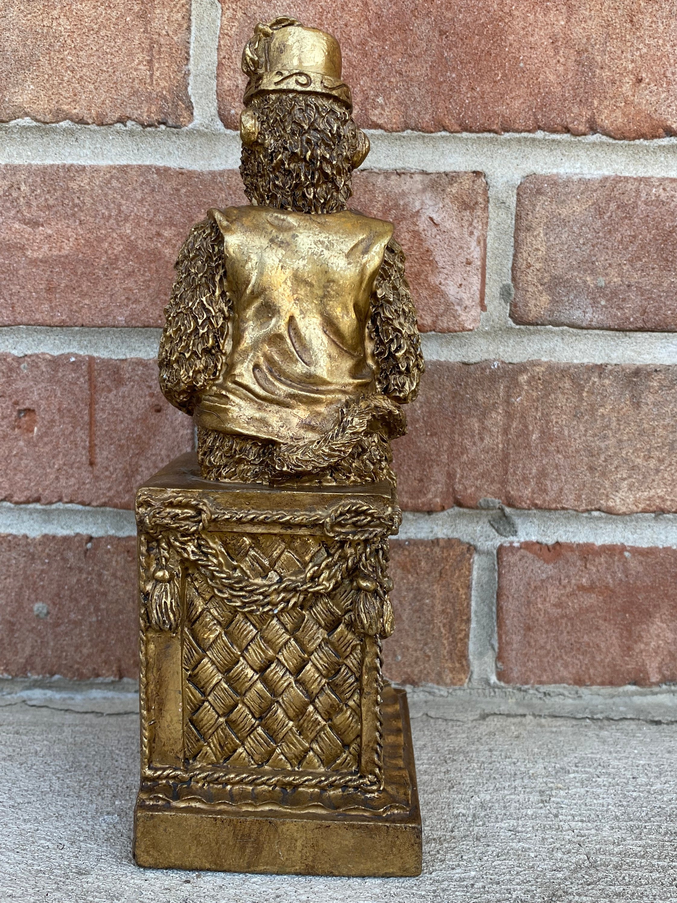 Vintage Golden Monkey Bookends Reading Home Decor Unique Etsy