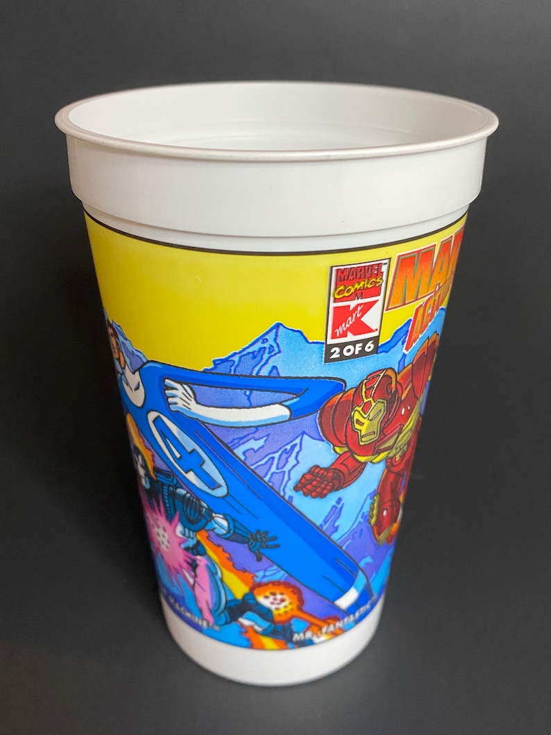 Marvel Action Hour Kmart Cup Marvel Comics Marvel Plastic Etsy