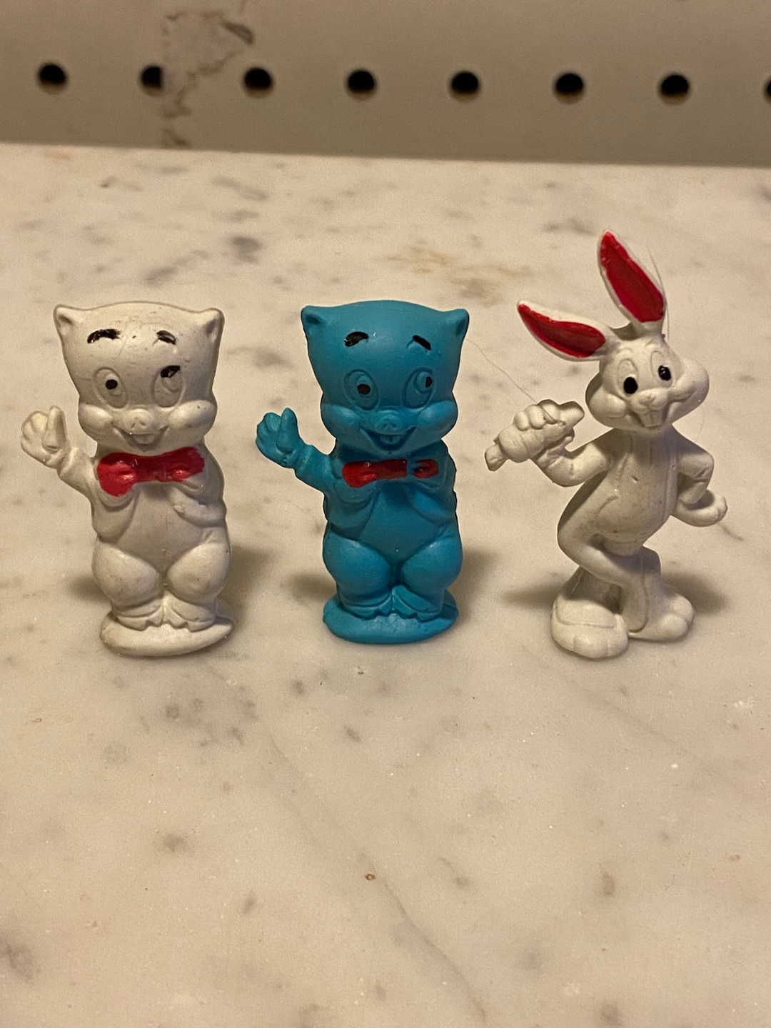 Vintage 1980s Rubber Erasers - Porky Pig - Bugs Bunny - Warner Bros - Etsy