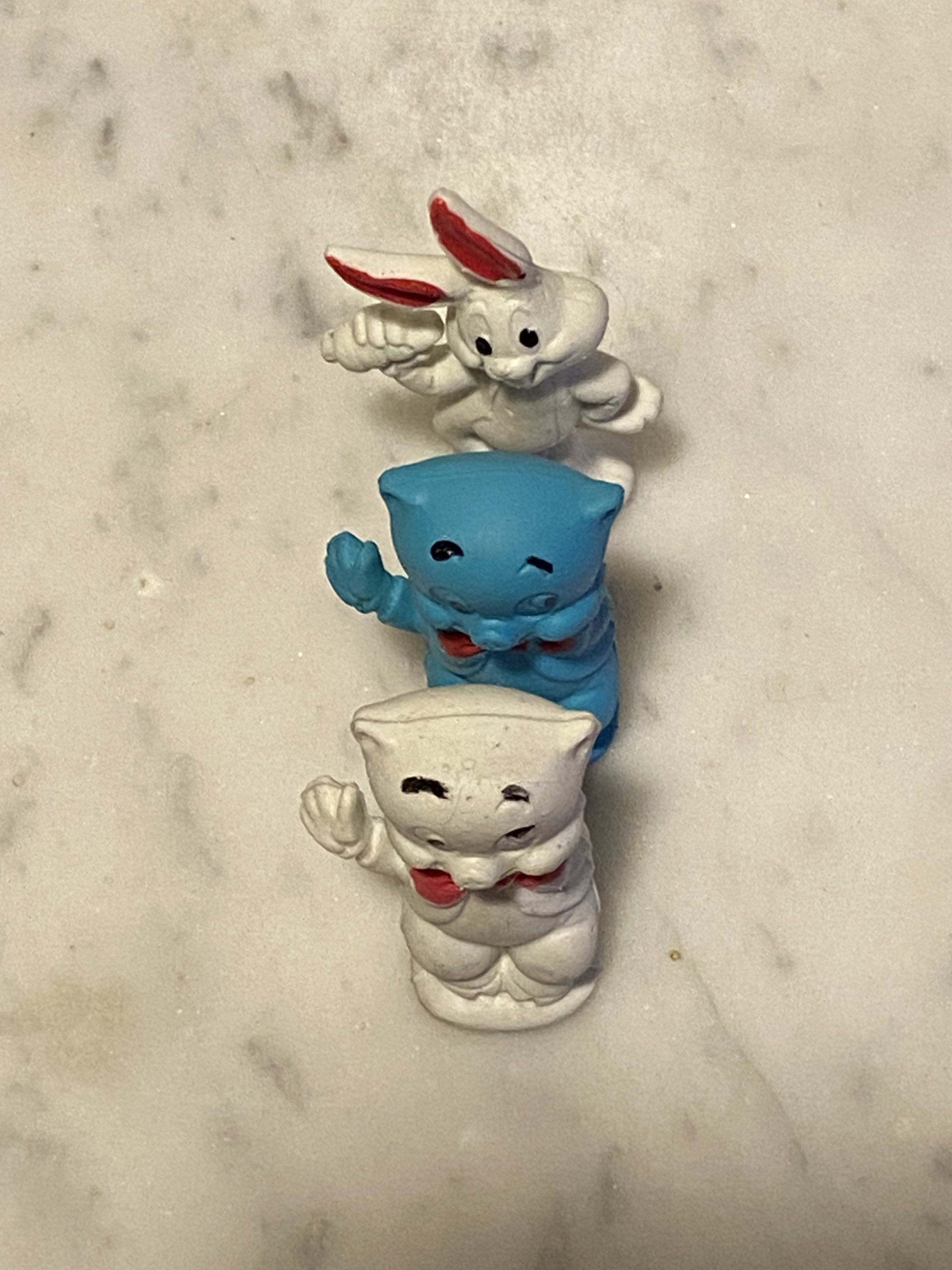Vintage 1980s Rubber Erasers - Porky Pig - Bugs Bunny - Warner Bros - Etsy