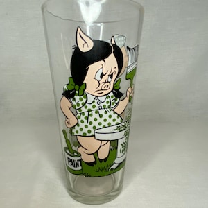 Petunia and Porky Pig Drinking Glass Tumbler - Pepsi Collector Series - 1976