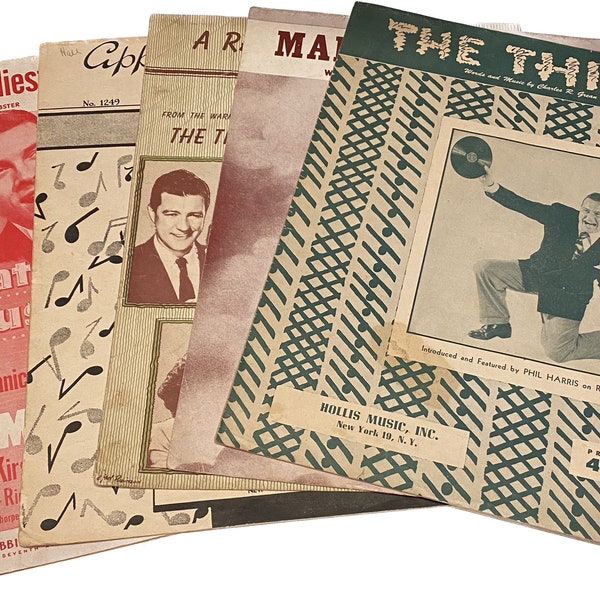 Vintage Sheet Music page bundles - old sheet music - arts & crafts - scrapbooking - decoupage - junk journal - wedding decorations
