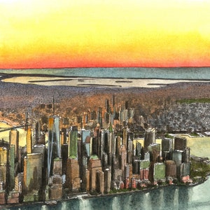 Manhattan skyline at night