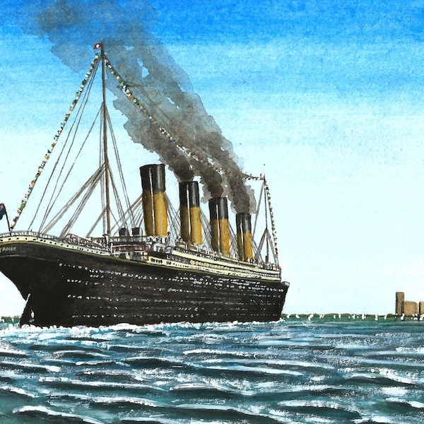 Arrivée imaginaire du Titanic à New York