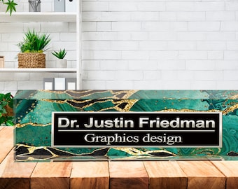 Personalized Name Plate for Desk Custom Office Decor Nameplate Sign Office Desk Name Plate Teacher Gift