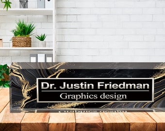 Personalized Name Plate for Desk Custom Office Decor Nameplate Sign Office Desk Name Plate Teacher Gift