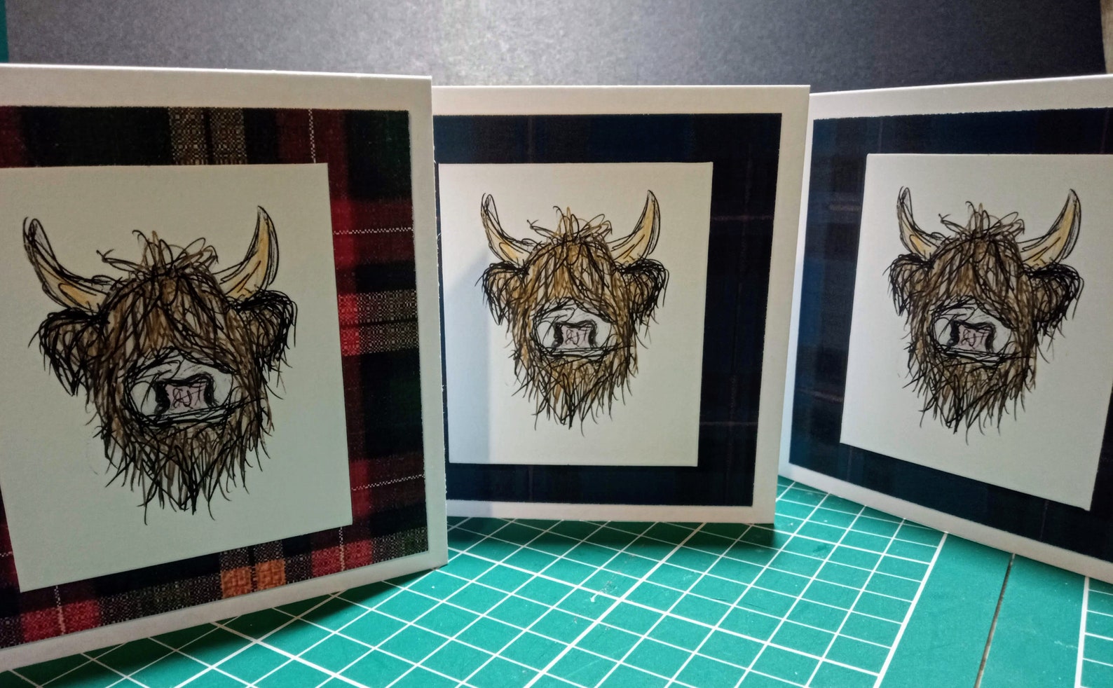Highland Cow notelet/cards Etsy
