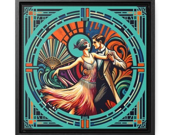Retro Rhythm: 1920s Couple in Art Deco Dance Bliss
