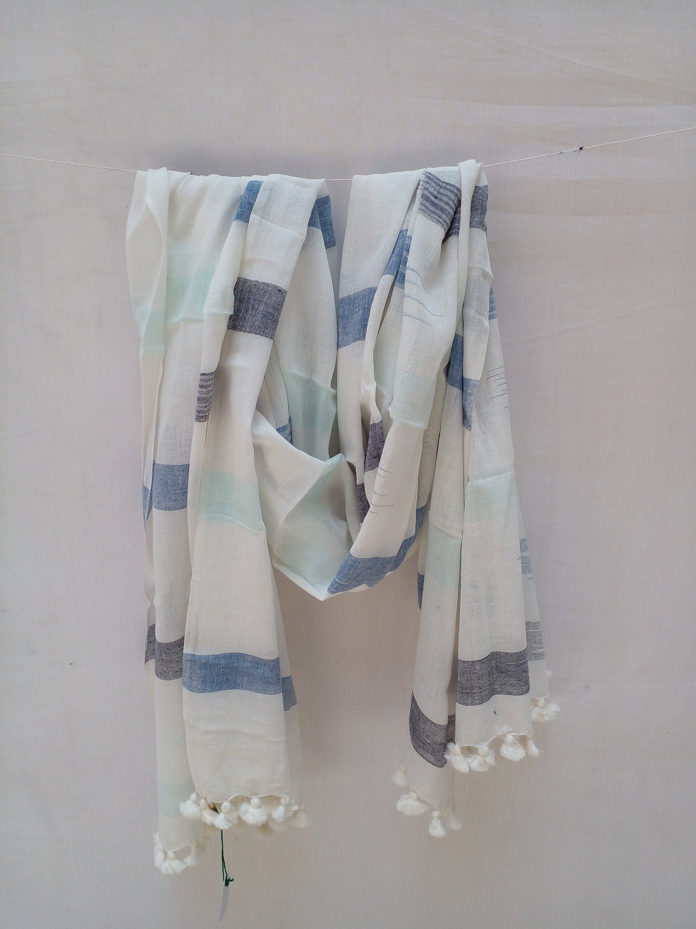 100 Cotton Handspun Natural Dye Handmade Jamdani Scarves Etsy UK