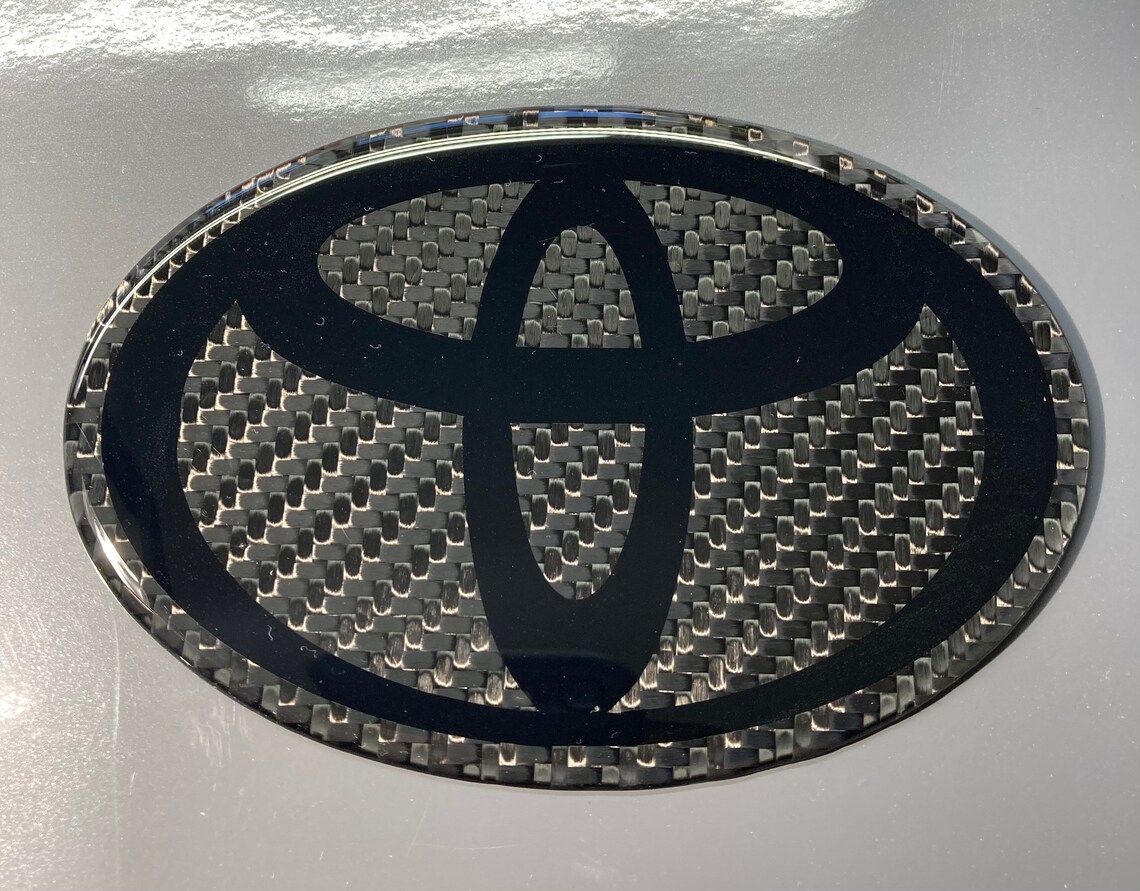 100 Real Carbon Fiber Toyota Supra Oval Emblem Black Etsy