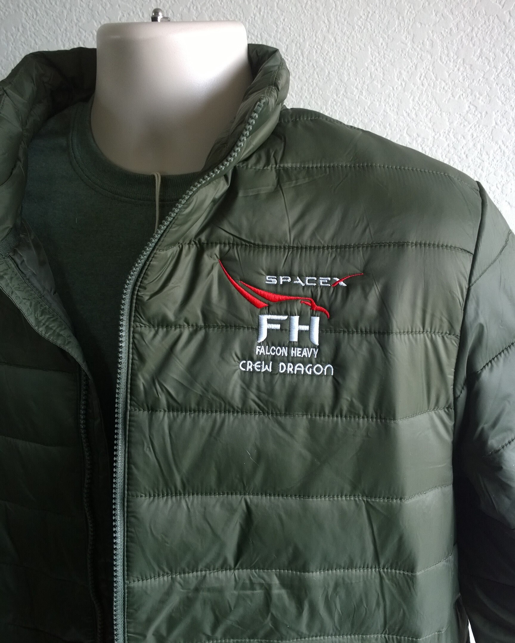 LARGE SPACEX NASA Falcon Heavy Crew Dragon Falcon Heavy Jacket - Etsy