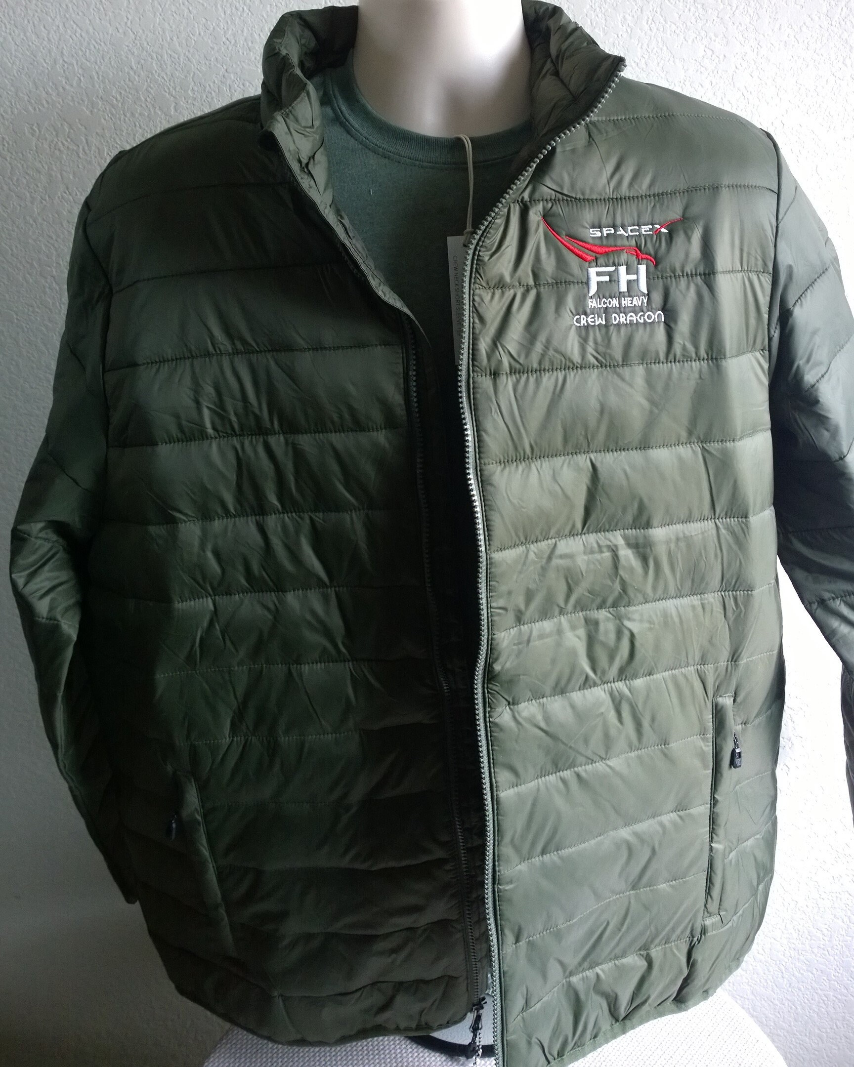 LARGE SPACEX NASA Falcon Heavy Crew Dragon Falcon Heavy Jacket - Etsy