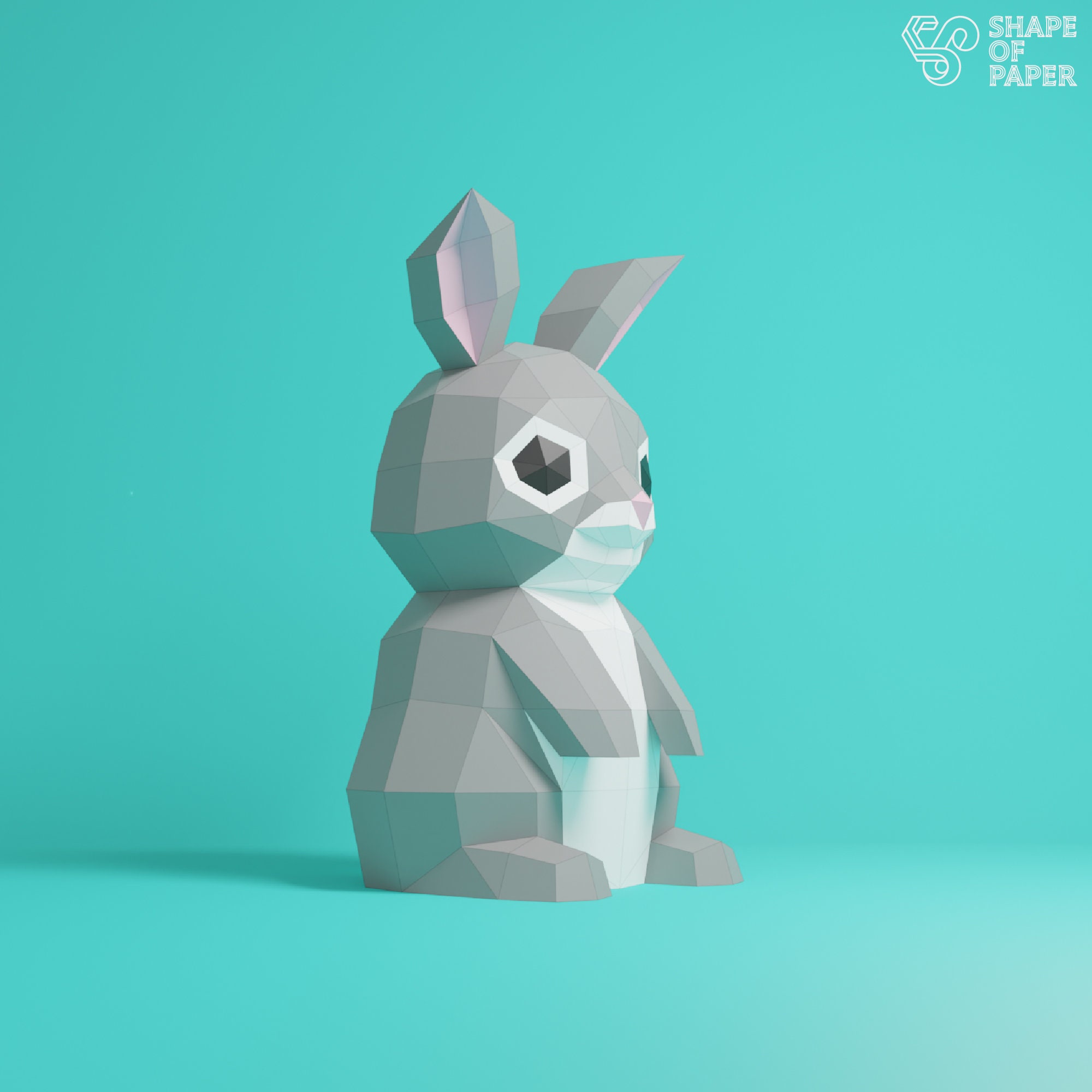 Papercraft Rabbit 3d Papercraft Rabbit, Bunny, Handmade, Paper Sculpture, Pepakura, 3D Model ...
