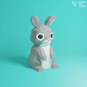 Papercraft Rabbit, Bunny, Handmade, Paper Sculpture, Pepakura, 3D Model ...