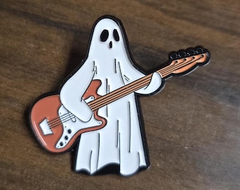 Ghost Guitar Enamel Pin