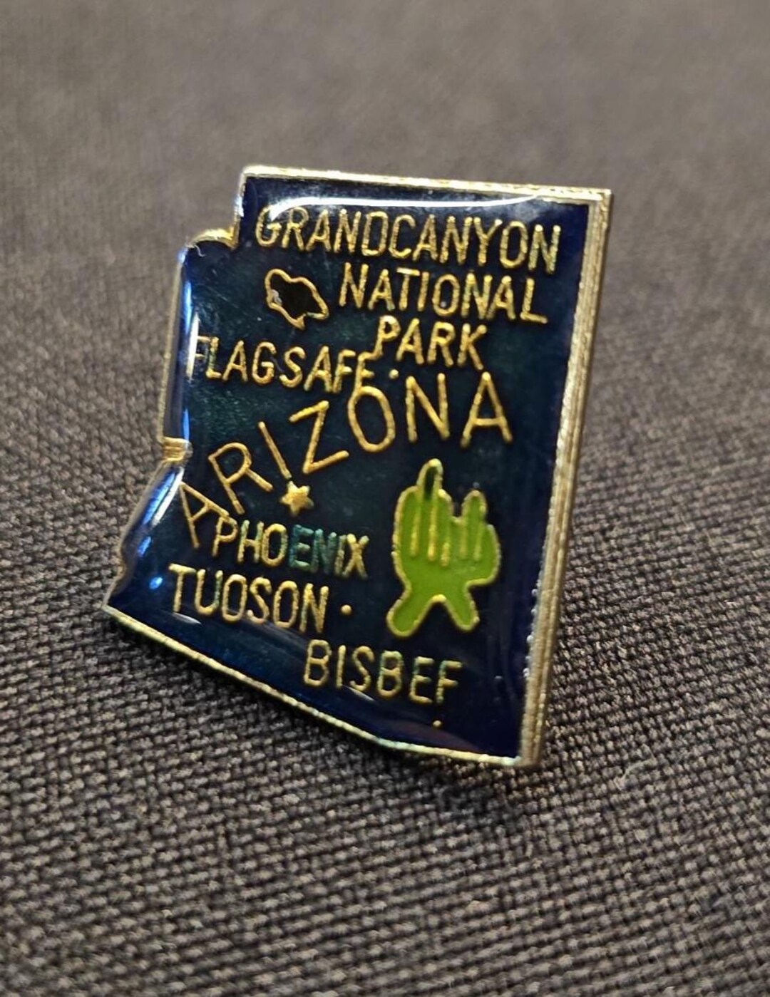 Vintage Arizona State Enamel Pin - Etsy
