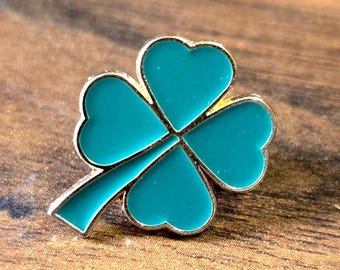 Four-Leaf Clover Enamel Pin, St Patrick's Day