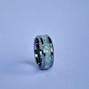 Handmade opal birthstone ring