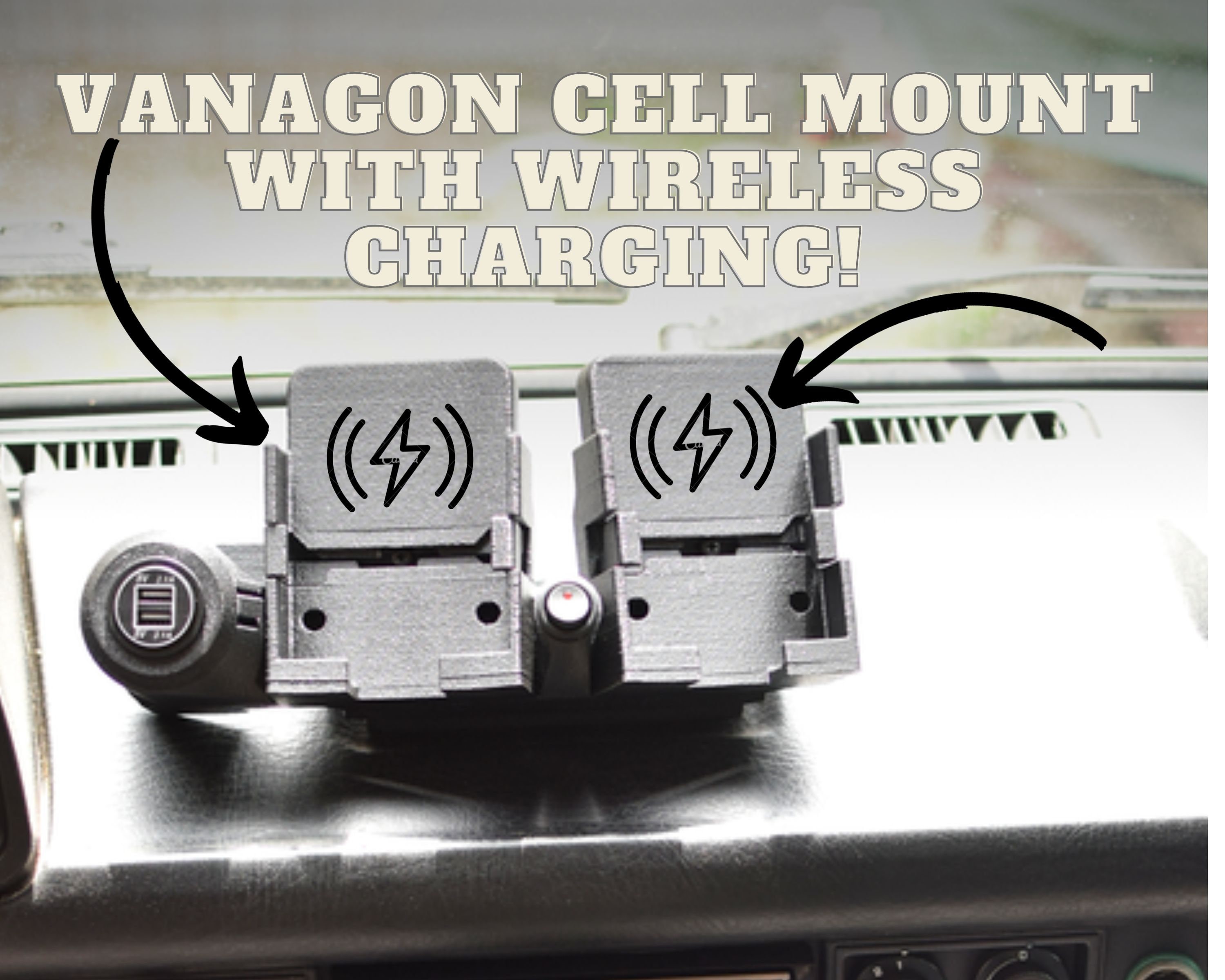 VW Vanagon Cell Phone Mount powered, Not Powered -  Canada