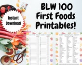 BLW Baby's 100 First Foods Tracker - Printable Chart - Instant Download
