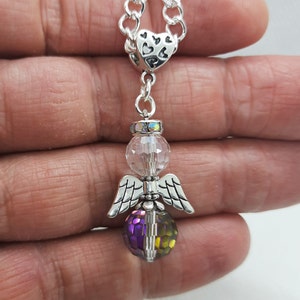 Angel Fairy Car Mirror Charm Guardian Pendant Bag Hanging Ornament Sun Catcher UK