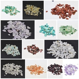 35 Grams Tiny Small Crystal Gemstone Chips Bulk Genuine Natural Chakra Healing Undrilled Rock DIY 2-9 MM