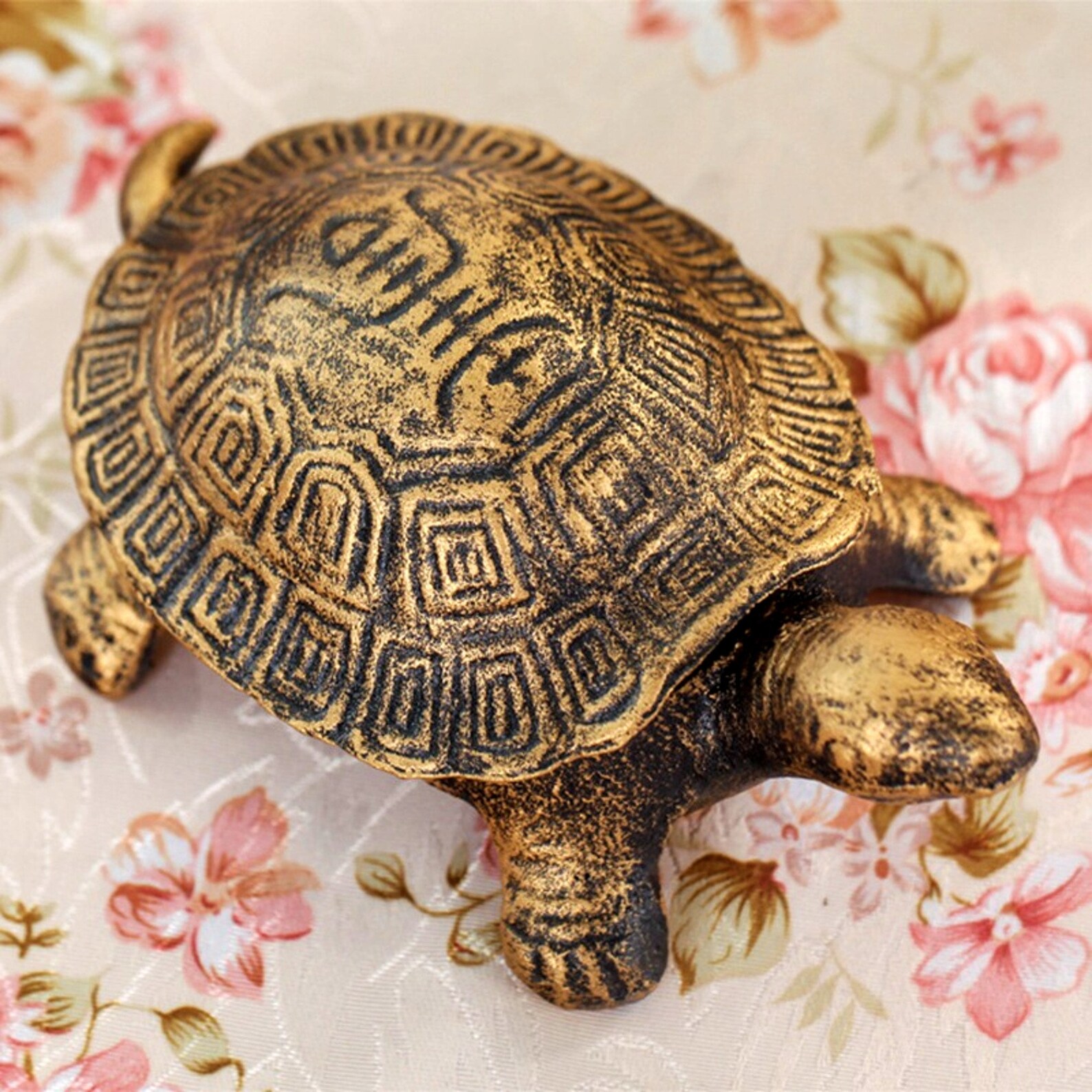 Retro Tortoise Ashtray With Lid Etsy