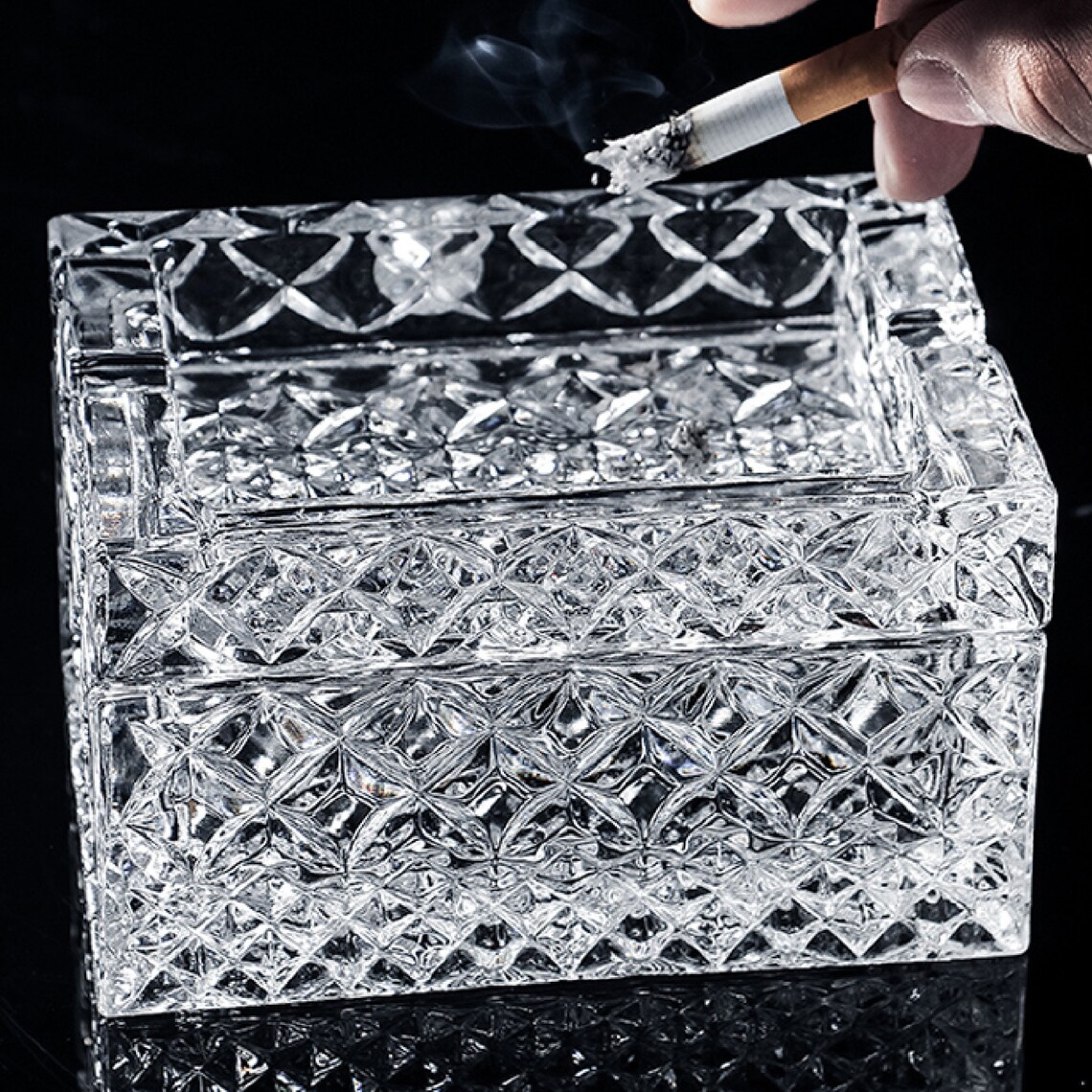 Ashtray With Storage for Cigarettes/cigars Etsy