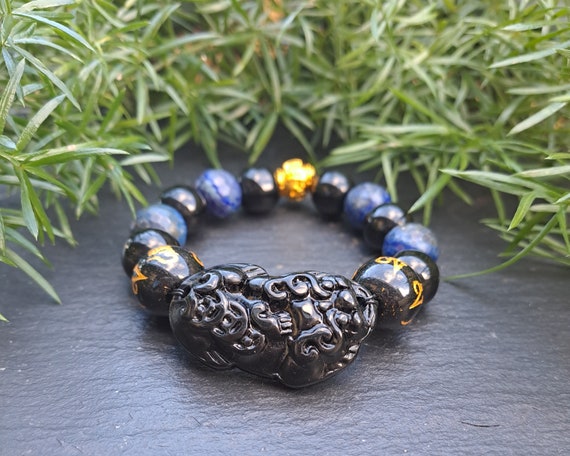 Black obsidian cheap lucky bracelet