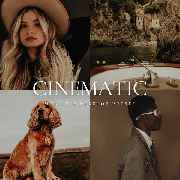 CINEMATIC Lightroom Mobile & Desktop Presets | Dark Moody Film Preset | Warm Brown Preset | Lifestyle Preset