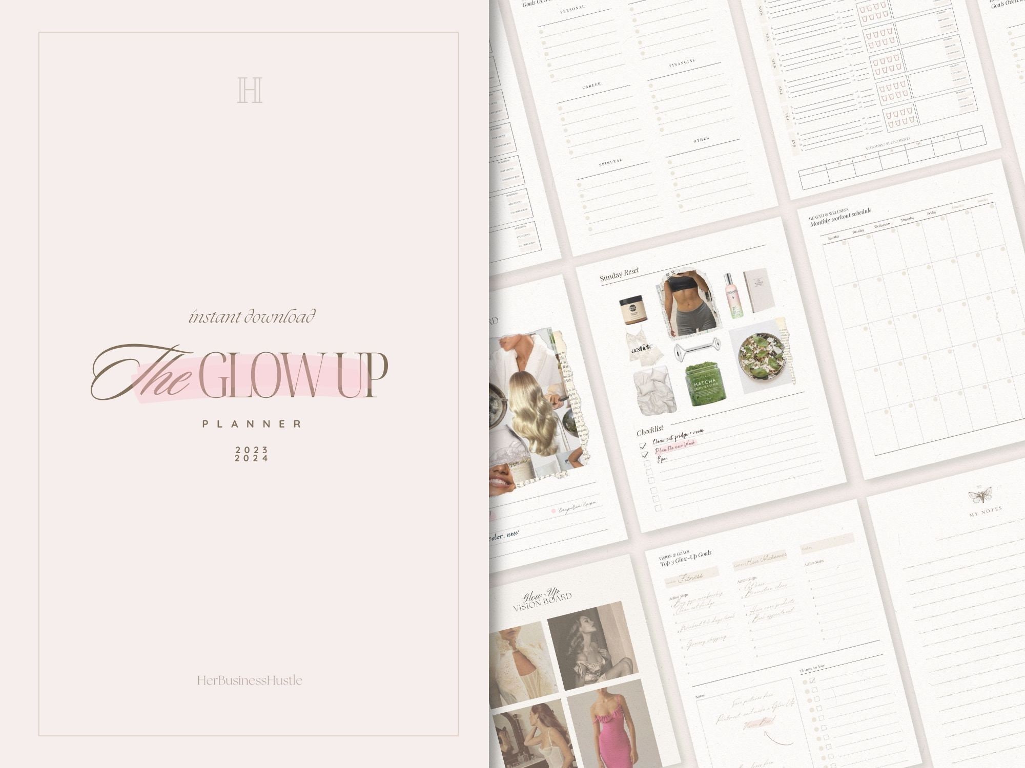 Glow up Planner, Glow-up Planner, Lucky Girl Planner, 2024 Dated
