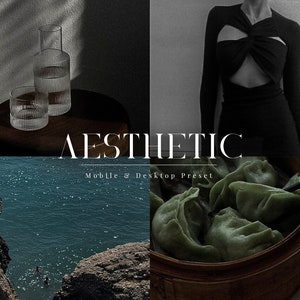 5 DARK AESTHETIC Lightroom Mobile & Desktop Presets | Predefinições de influenciadores temperamentais | Predefinições escuras mínimas | Predefinições estéticas